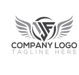 Initial Letter Logo and Wings Design Initial Letter Logo Template