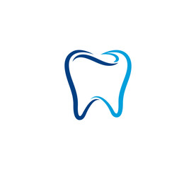 Dental Care Logo - Oral Health Symbol - Minimalist Tooth Icon