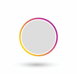 Templates social media items follow stories and buttons. Mockup frames logo, web, ui, app. Template colorful avatars. Vector illustration. EPS 10