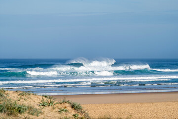 Perfect wave in the ocean surf background