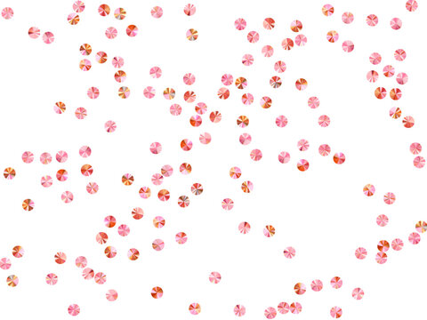 Pink gold paillettes confetti scatter vector composition. International Women's Day March 8th card background. Glamour shining bead elements holiday glitter. Confetti for Mother's day.