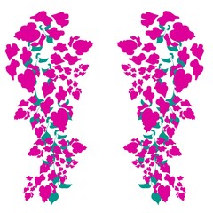 赤いハイビスカスの花びらシンプルなイラスト