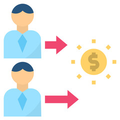 advantage flat style icon