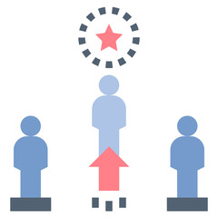 advantage flat style icon