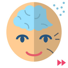 aging flat style icon