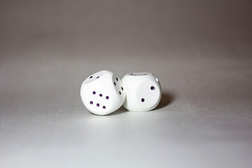 Backgammon dice with bokeh effect