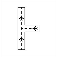 Airport line icon. Flight, terminal building, airline. Travel concept. Vector illustration on white background.