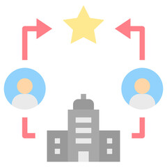approach flat style icon