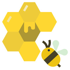 bee flat style icon