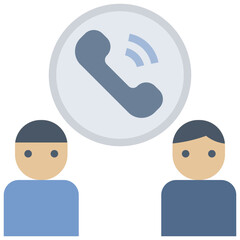 call flat style icon
