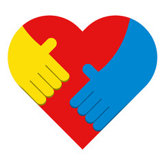 caring flat style icon