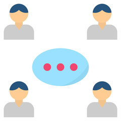 Fototapeta premium communication flat style icon