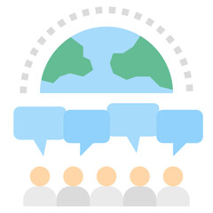 communication flat style icon