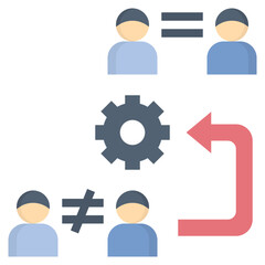 conflict flat style icon