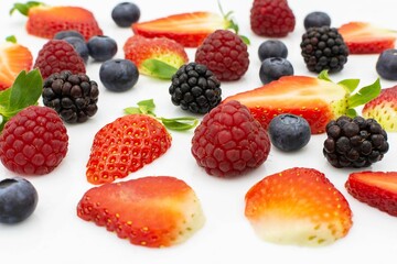 Berries isolated on a white background
