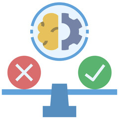 Obraz premium decision flat style icon