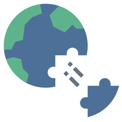 Obraz premium deglobalization flat style icon