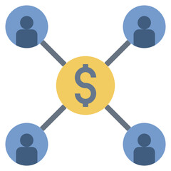 distribution flat style icon