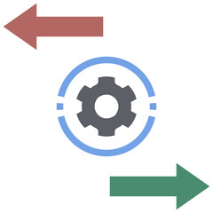 divergence flat style icon