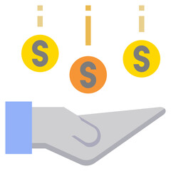 dividend flat style icon