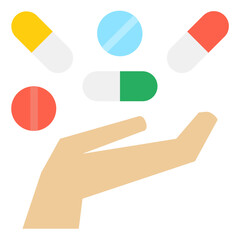 drug flat style icon