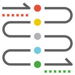 Obraz premium dynamic flat style icon