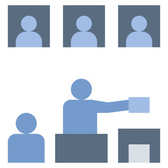 election flat style icon