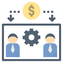 employee flat style icon