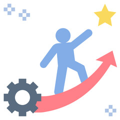 experience flat style icon