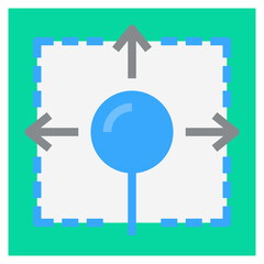 field flat style icon