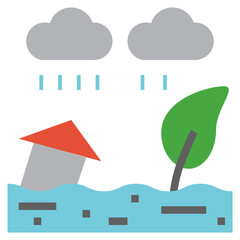 flood flat style icon