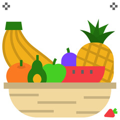 fruit flat style icon