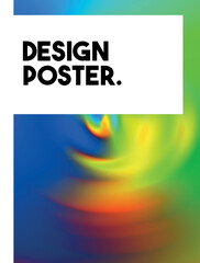 Design poster with blured gradient