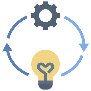 implementation flat style icon