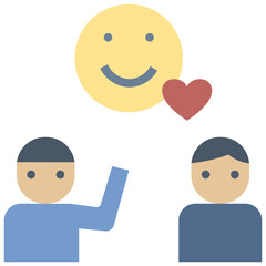 kind flat style icon