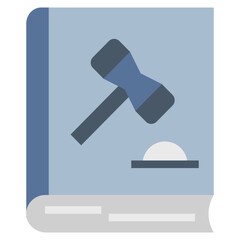 law flat style icon