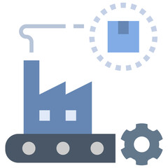 manufacturing flat style icon