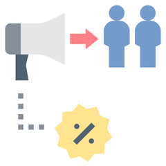 marketing flat style icon