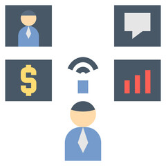 mobile flat style icon