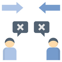 opposition flat style icon