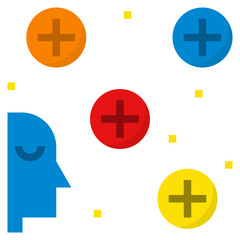 Fototapeta premium optimistic flat style icon