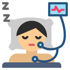 polysomnogram flat style icon