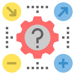 probability flat style icon