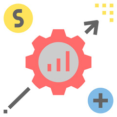 profit flat style icon