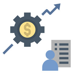 profit flat style icon