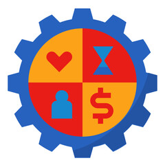 resource flat style icon