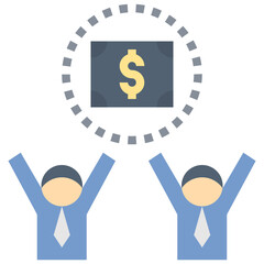 salary flat style icon