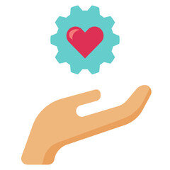 service flat style icon