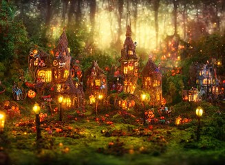 Fototapeta premium Halloween Town