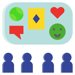 social flat style icon